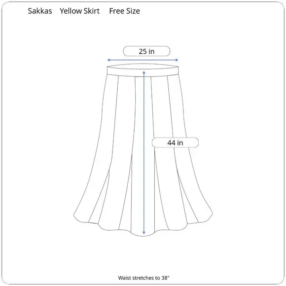 Sakkas Women's Maxi Skirt Lemon Print Tiered Asymmetrical Chiffon One Size Flowy - Picture 2 of 8